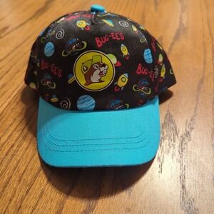 Infant Bucees Outer Space Rocket Planets Hat Cap Stretch Bucees Black Blue